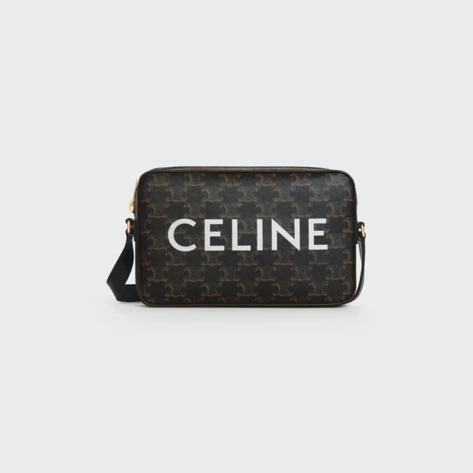 Medium Messenger Bag in Triomphe Canvas with Celine Print Medium Messenger Bag in Triomphe Canvas with Celine Print