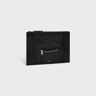 Medium Pouch in Glossy Calfskin Medium Pouch in Glossy Calfskin