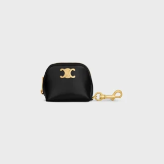 Micro Triomphe Charm in Shiny Calfskin