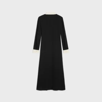 Midi Polo Dress in Viscose Georgette