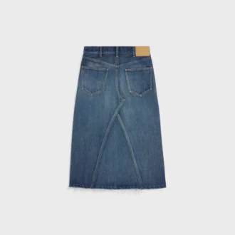 Midi Skirt in Dark Union Wash Denim