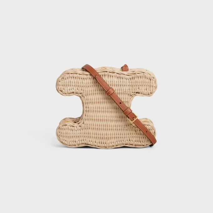 Minaudiare Triomphe in Wicker and Natural Calfskin Minaudiare Triomphe in Wicker and Natural Calfskin
