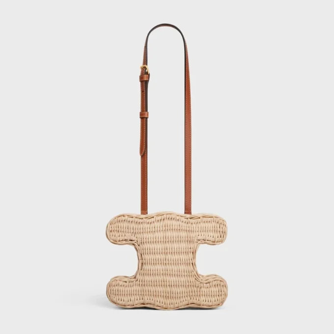 Minaudiare Triomphe in Wicker and Natural Calfskin Minaudiare Triomphe in Wicker and Natural Calfskin
