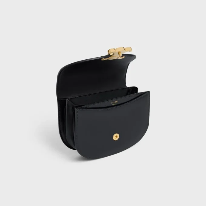 Mini Besace Clea in Shiny Calfskin Mini Besace Clea in Shiny Calfskin