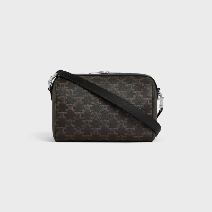 Mini Boston in Triomphe Canvas and Calfskin