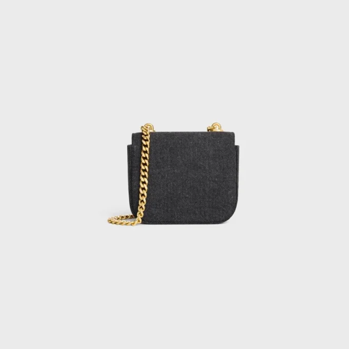 Mini Chain Claude in Denim & Calfskin Mini Chain Claude in Denim & Calfskin