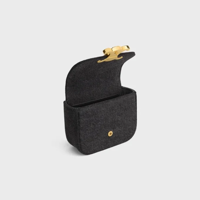 Mini Chain Claude in Denim & Calfskin Mini Chain Claude in Denim & Calfskin