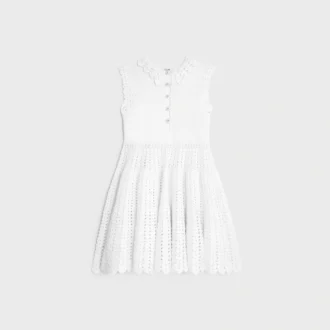 Mini Dress in Cotton Crochet