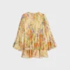 Mini Pleated Dress in Silk Georgette Mini Pleated Dress in Silk Georgette
