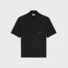 Mock Neck T-Shirt in Cotton Jersey