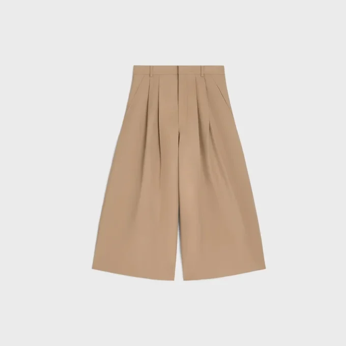 Montauk Cropped Trousers in Cotton and Wool Gabardine Montauk Cropped Trousers in Cotton and Wool Gabardine