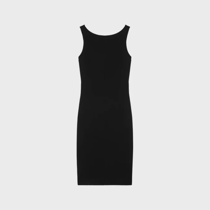 Pencil Dress in Gauffered Double Wool Pencil Dress in Gauffered Double Wool