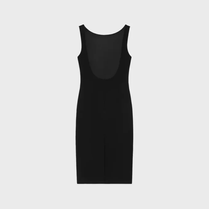 Pencil Dress in Gauffered Double Wool Pencil Dress in Gauffered Double Wool