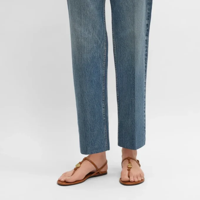 Penny Sandal in Supple Calfskin Penny Sandal in Supple Calfskin