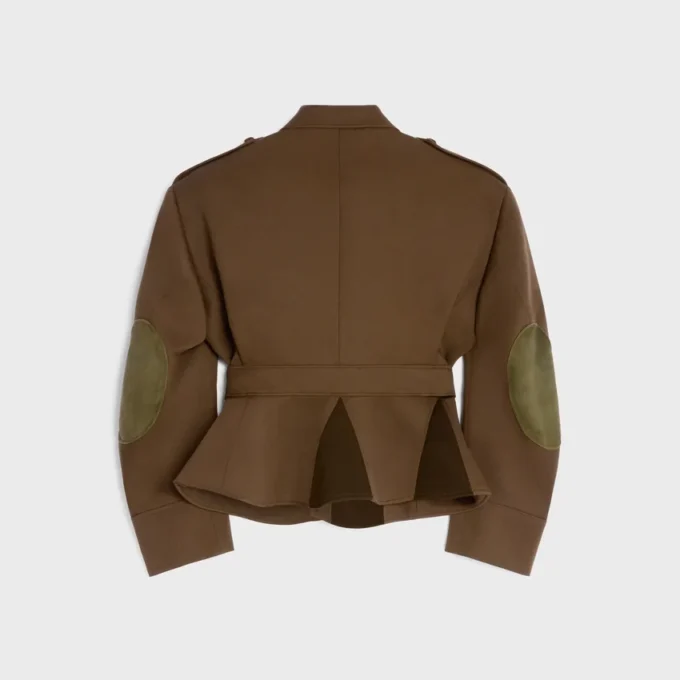 Peplum Jacket in Diagonal Wool Peplum Jacket in Diagonal Wool