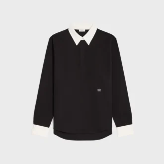Polo Shirt in Ribbed Cotton Jersey Polo Shirt in Ribbed Cotton Jersey