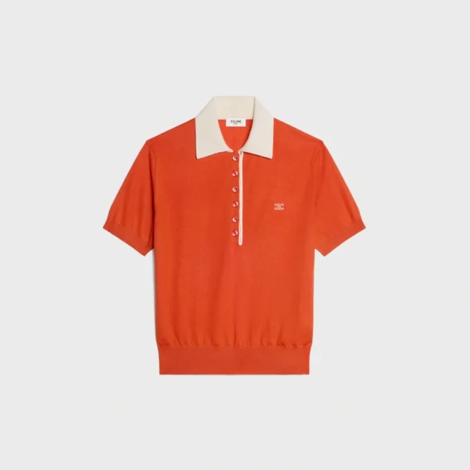 Polo Sweater in Fine Cashmere Silk