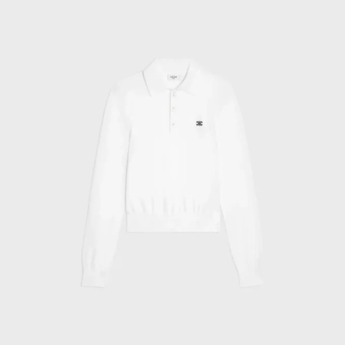 Polo Sweater in Fine Cotton