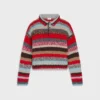 Polo Sweater in Mouline Alpaca and Wool