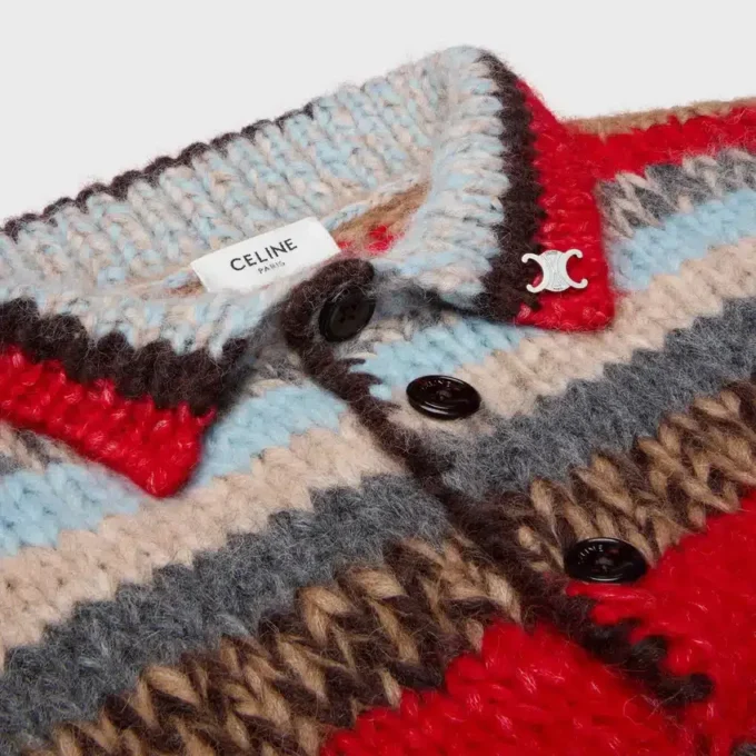 Polo Sweater in Mouline Alpaca and Wool