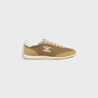 Racer Sneaker in Nylon, Suede Calfskin and Calfskin