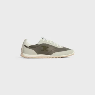 Racer Sneaker in Nylon, Suede Calfskin and Calfskin