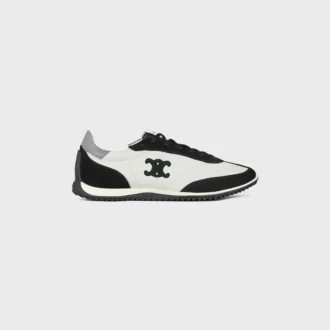 Racer Sneaker in Nylon, Suede Calfskin and Calfskin Racer Sneaker in Nylon, Suede Calfskin and Calfskin
