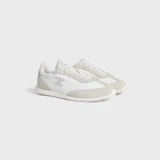 Racer Sneaker in Nylon, Suede Calfskin and Calfskin Racer Sneaker in Nylon, Suede Calfskin and Calfskin