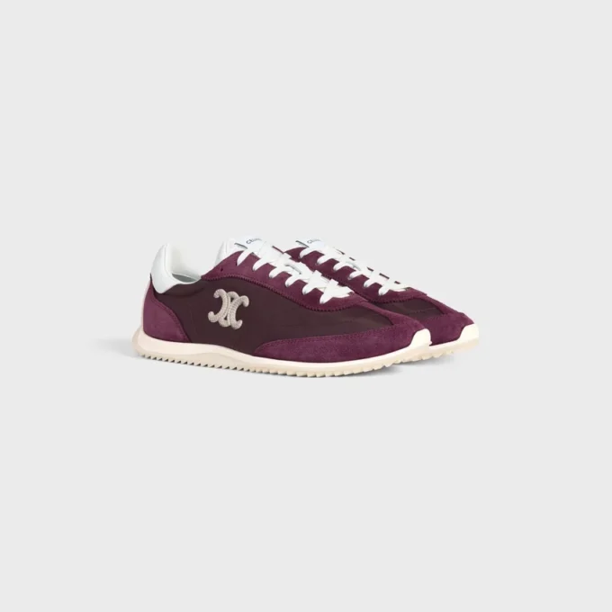 Racer Sneaker in Nylon, Suede Calfskin and Calfskin