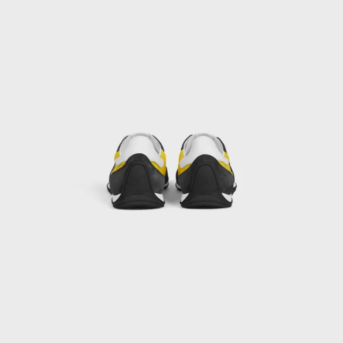 Racer Sneaker in Nylon, Suede Calfskin and Calfskin