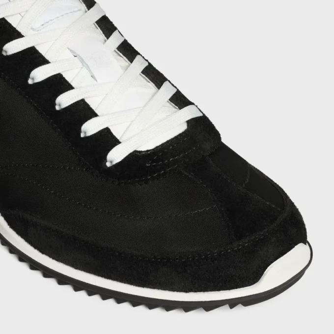 Racer Sneaker in Nylon, Suede Calfskin and Calfskin
