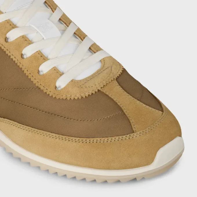 Racer Sneaker in Nylon, Suede Calfskin and Calfskin