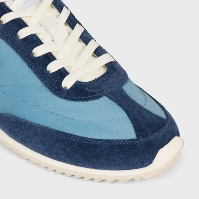 Racer Sneaker in Nylon, Suede Calfskin and Calfskin