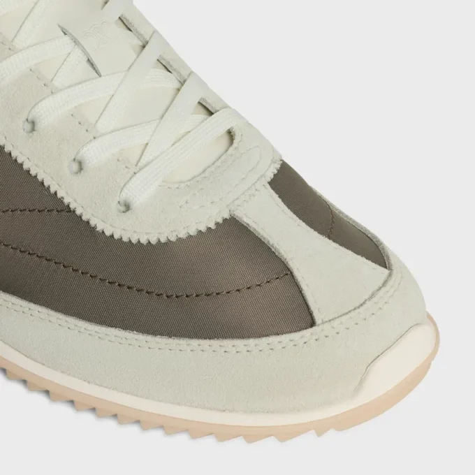 Racer Sneaker in Nylon, Suede Calfskin and Calfskin