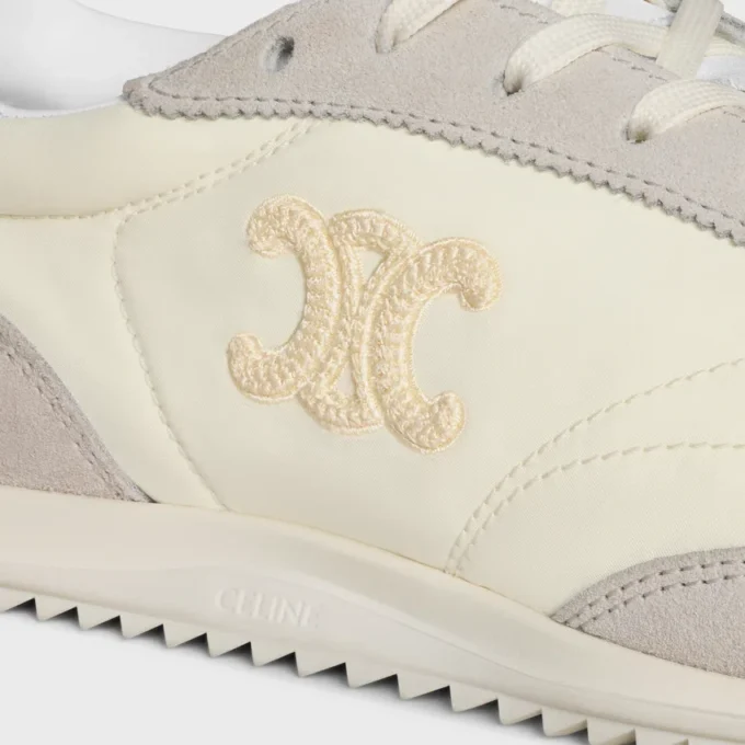 Racer Sneaker in Nylon, Suede Calfskin and Calfskin