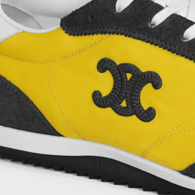 Racer Sneaker in Nylon, Suede Calfskin and Calfskin