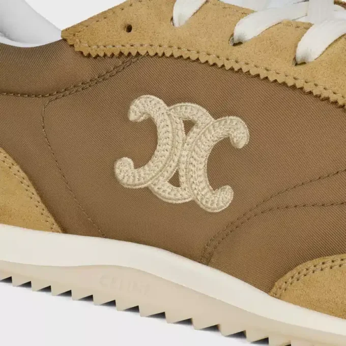 Racer Sneaker in Nylon, Suede Calfskin and Calfskin