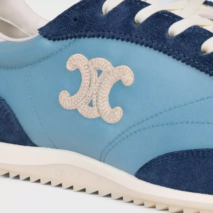 Racer Sneaker in Nylon, Suede Calfskin and Calfskin