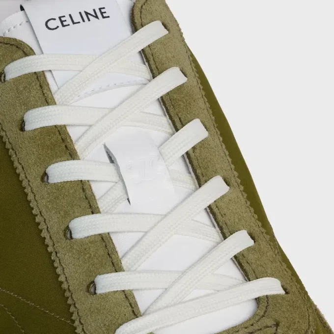 Racer Sneaker in Nylon, Suede Calfskin and Calfskin
