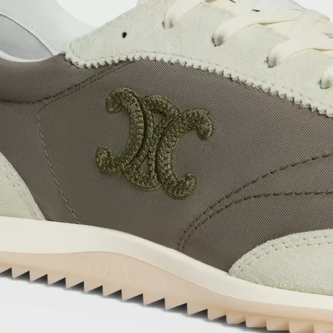 Racer Sneaker in Nylon, Suede Calfskin and Calfskin
