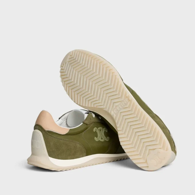 Racer Sneaker in Nylon, Suede Calfskin and Calfskin