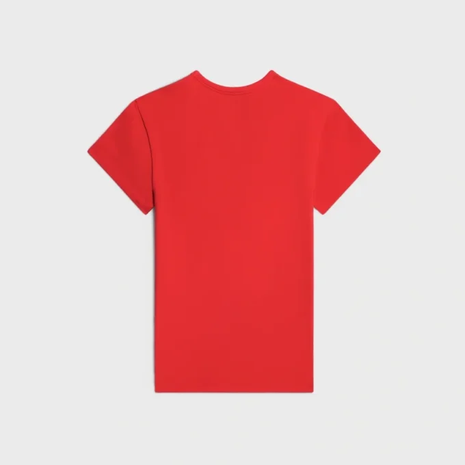 Regular T-Shirt in Ribbed Cotton Jersey Regular T-Shirt in Ribbed Cotton Jersey