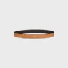 Reversible Strap 25Mm in Natural Calfskin and Triomphe Canvas Reversible Strap 25Mm in Natural Calfskin and Triomphe Canvas
