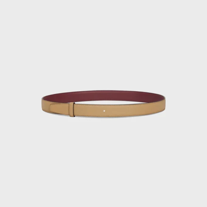 Reversible Strap 25Mm in Smooth and Grained Calfskin Reversible Strap 25Mm in Smooth and Grained Calfskin