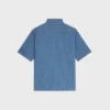 Short-Sleeved Shirt in Cotton Denim