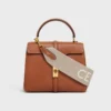Short Strap in Wool with Celine Jacquard with Gold Finishing Short Strap in Wool with Celine Jacquard with Gold Finishing