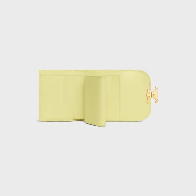 Small Flap Wallet Triomphe in Shiny Calfskin Small Flap Wallet Triomphe in Shiny Calfskin