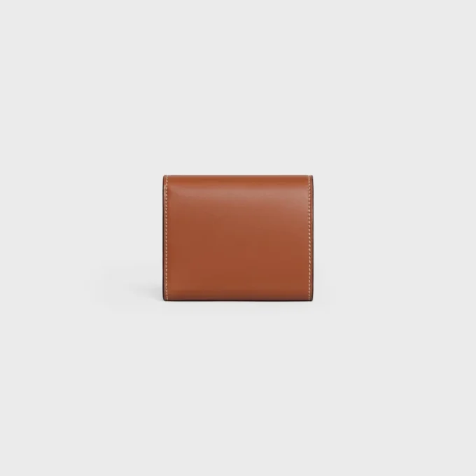 Small Flap Wallet Triomphe in Shiny Smooth Lambskin Small Flap Wallet Triomphe in Shiny Smooth Lambskin