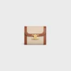 Small Flap Wallet Triomphe in Textile and Calfskin Small Flap Wallet Triomphe in Textile and Calfskin