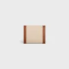 Small Flap Wallet Triomphe in Textile and Calfskin Small Flap Wallet Triomphe in Textile and Calfskin
